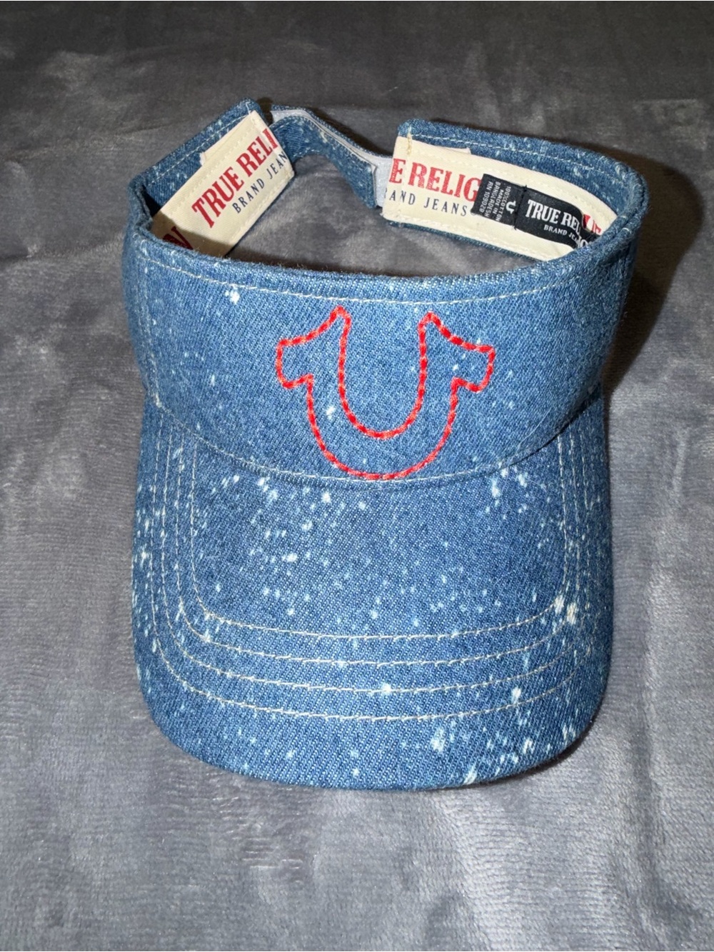 💙 True Religion Denim Visor with Contrast Stitching